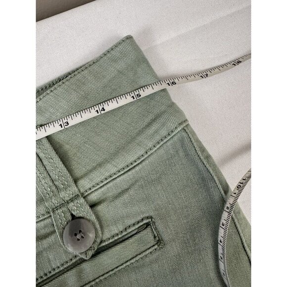 Pilcro Anthropologie Womens High Rise Flare Jeans Sage Green 27 4 Boho Coastal - Picture 7 of 9
